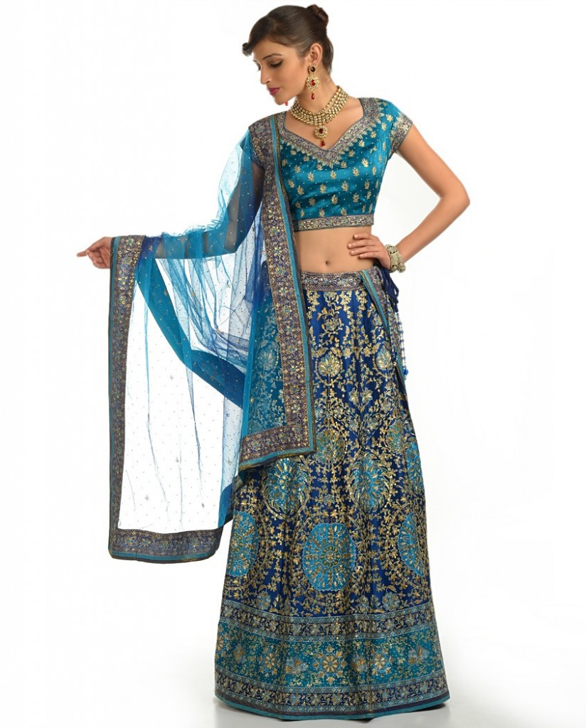 ritu-kumar-blue-lengha