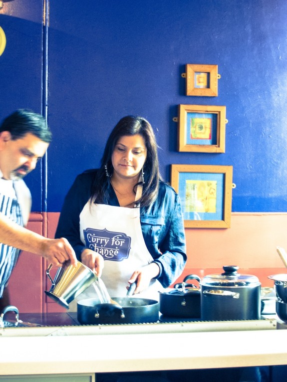 nina wadia working the stovetop