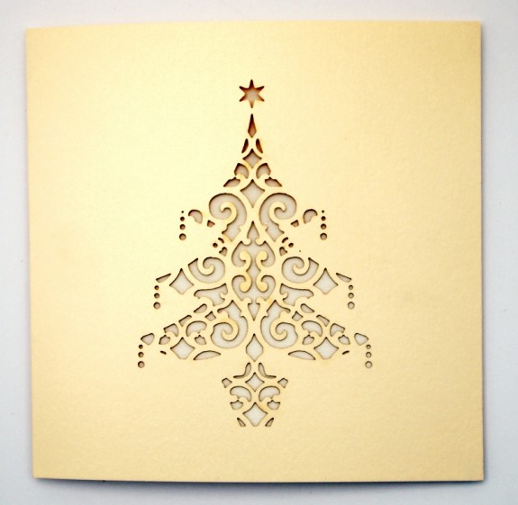 Intricate Creations Laser Cut Christmas Tree Card