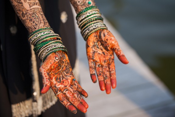 Bridal hands with henna