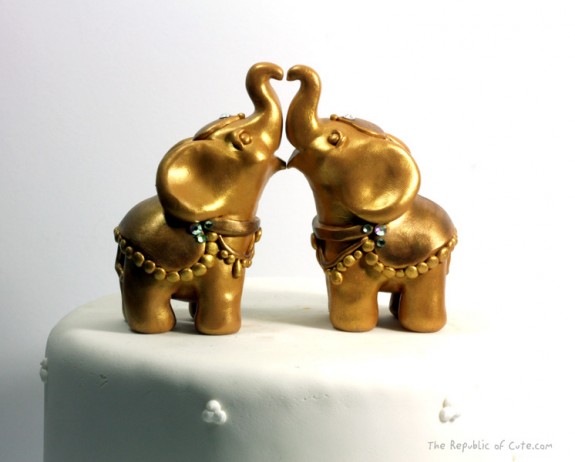 karly west elephant cake topper wedding