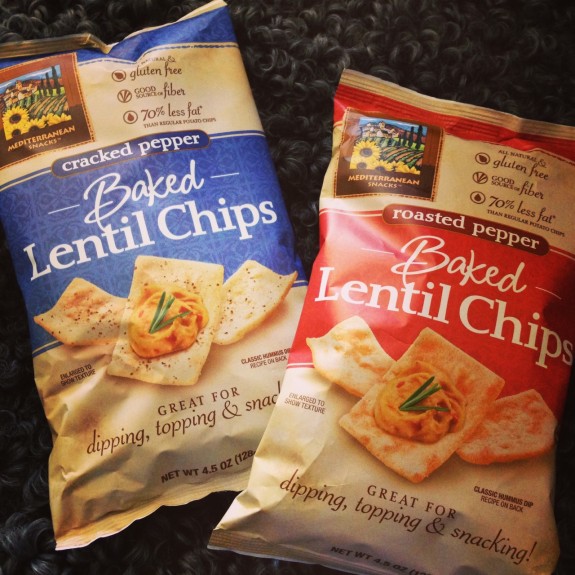 baked lentil chips