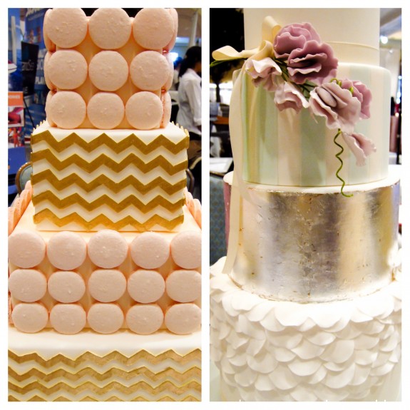 wedding cakes chevron macarron2