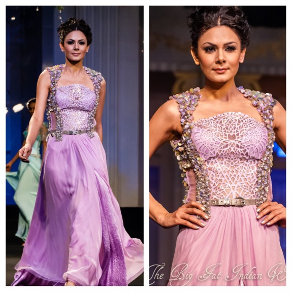 Mandira Wirk Lilac Purple Indian Wedding Ballgown