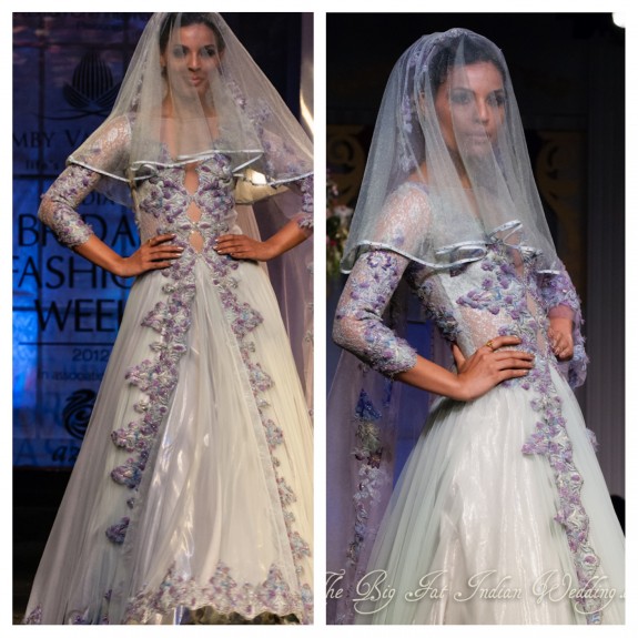 Mandira Wirk White Indian Wedding Gown