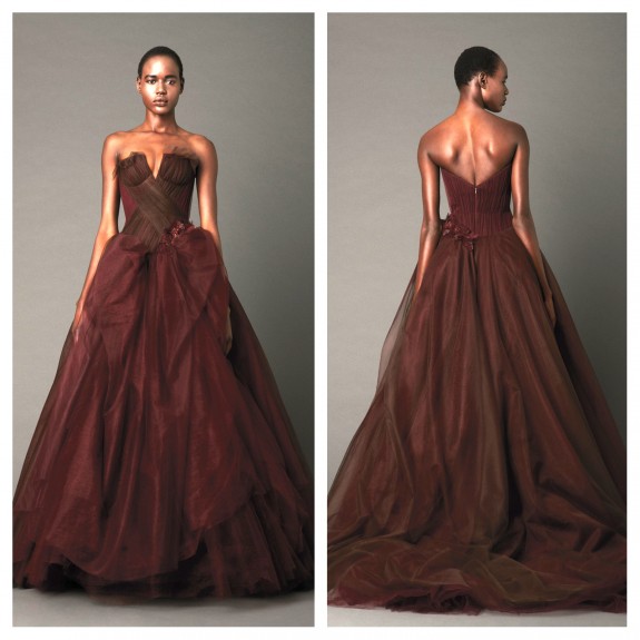 Vera Wang Red Wedding Dresses 2013 Kaitlin