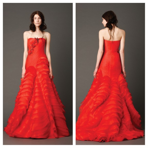 Vera Wang Red Wedding Dresses 2013 Kareena