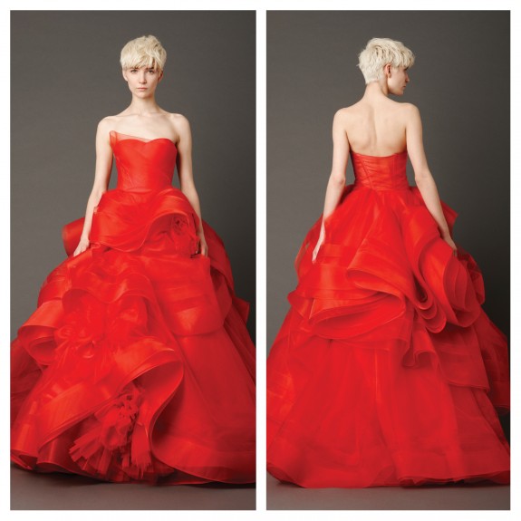 Vera Wang Red Wedding Dresses 2013 Katherine