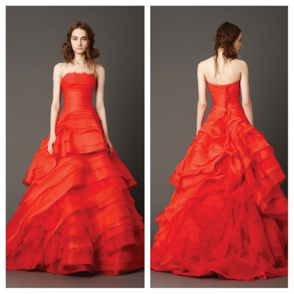 Vera Wang Red Wedding Dresses 2013 Kimberly