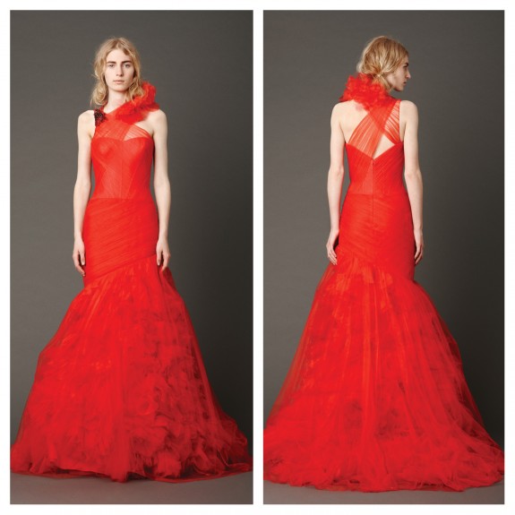 Vera Wang Red Wedding Dresses 2013 Kylie