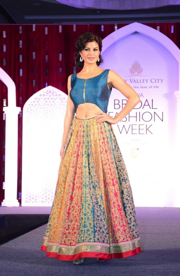 Jacqueline Fernandez for Jyotsna Tiwari Aamby Valley Bridal Week copy