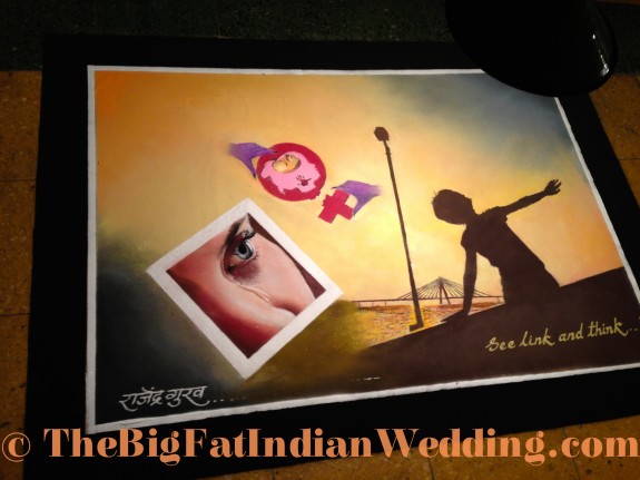 Rangoli Indian Art - The Big Fat Indian Wedding-25