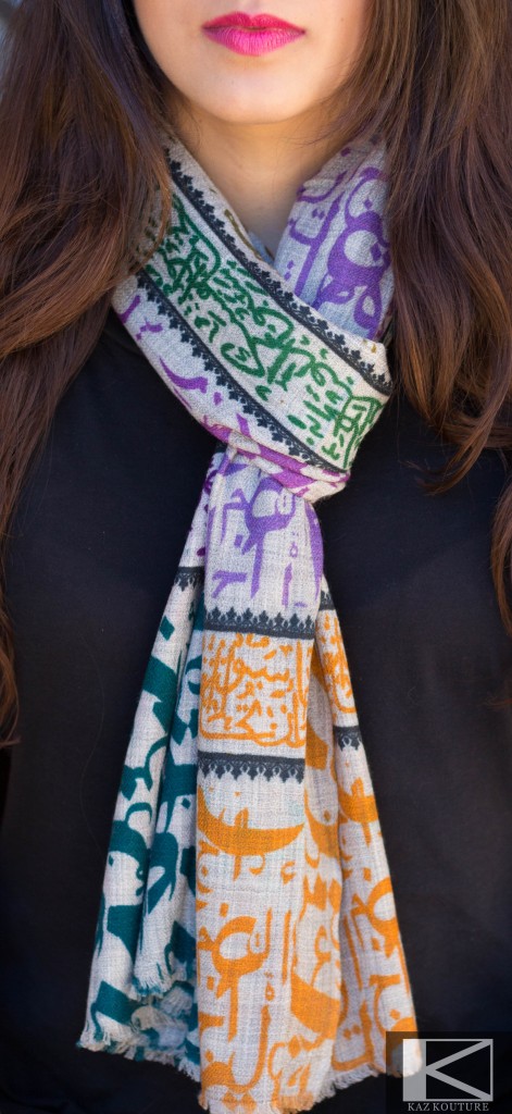 Multicolor printed scarf 