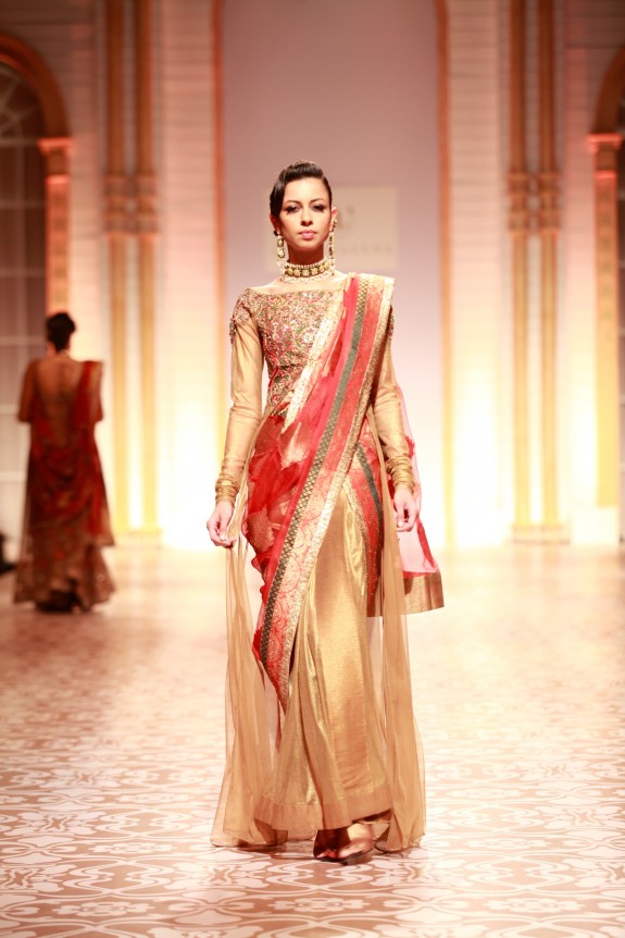 Seen at Aamby Valley India Bridal Fashion Week - Day 4- Model in an Ashima and Leena creation (2)