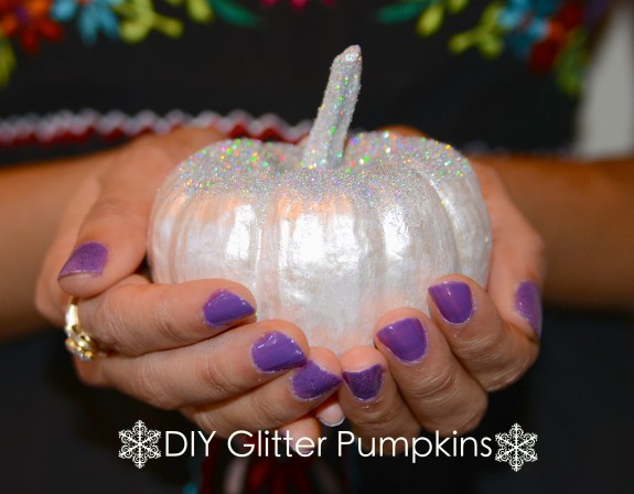 Silver Glitter Pumpkin