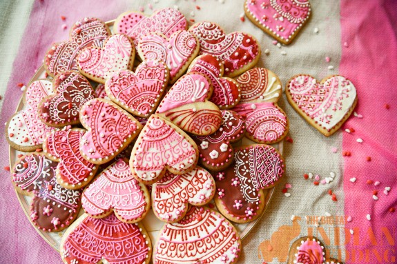 Valentine Lace Heart Cookies-9