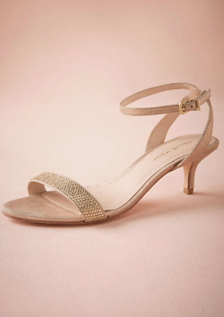 low heel bridal shoes