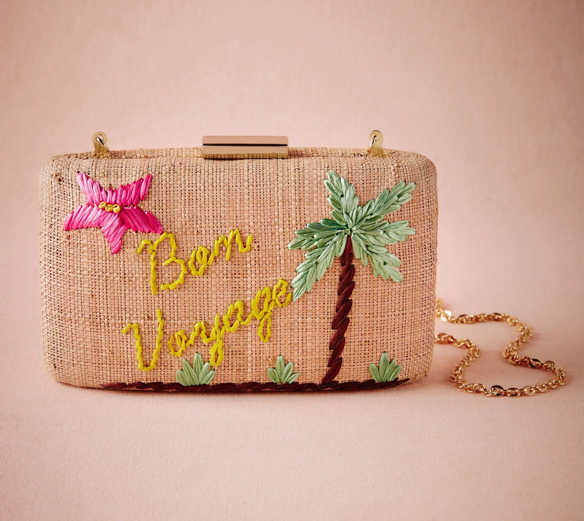 bon voyage vintage clutch