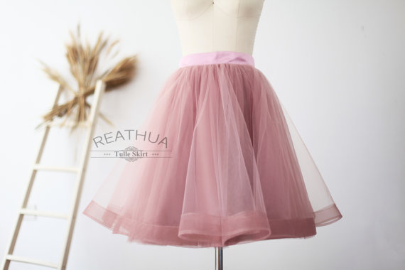 mauve tulle skirt reathua