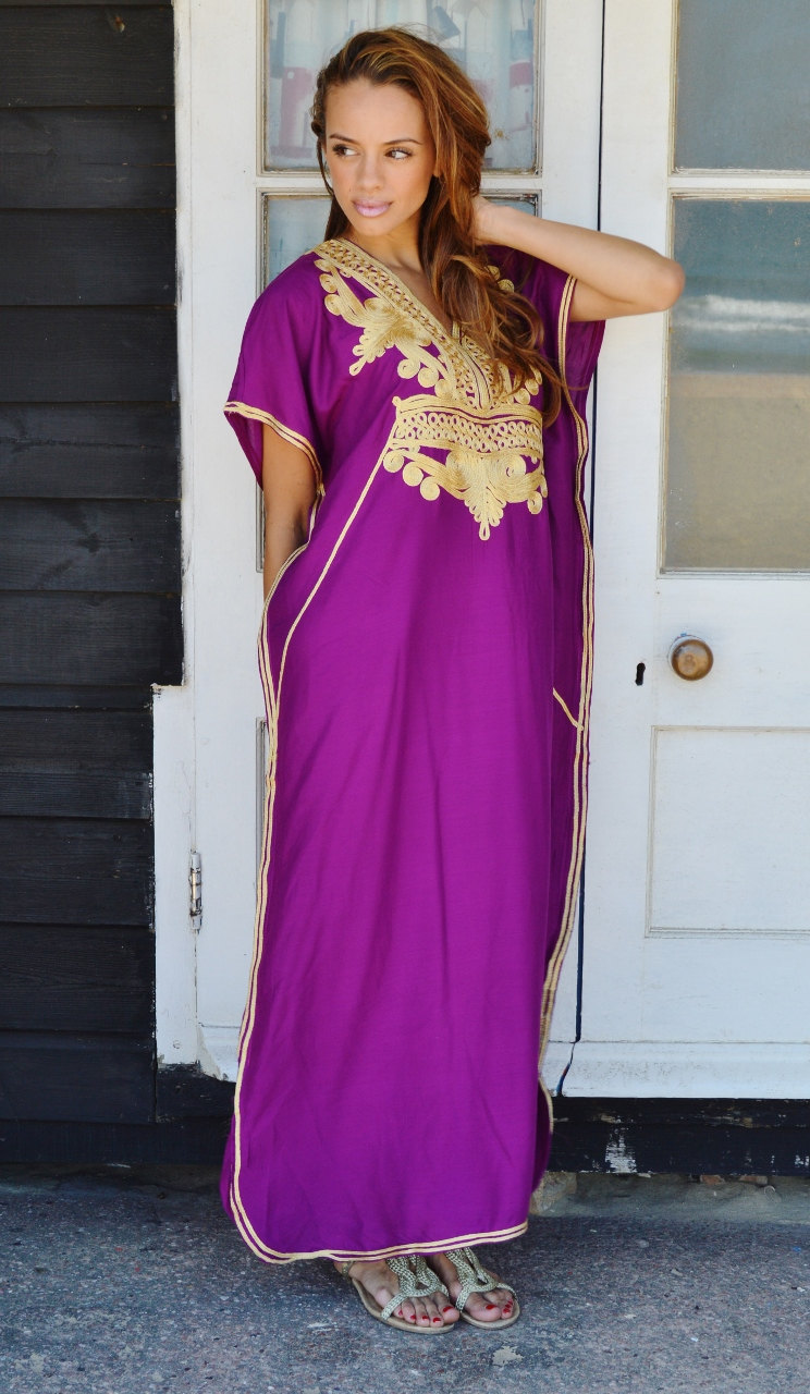 royal purple kaftan dress