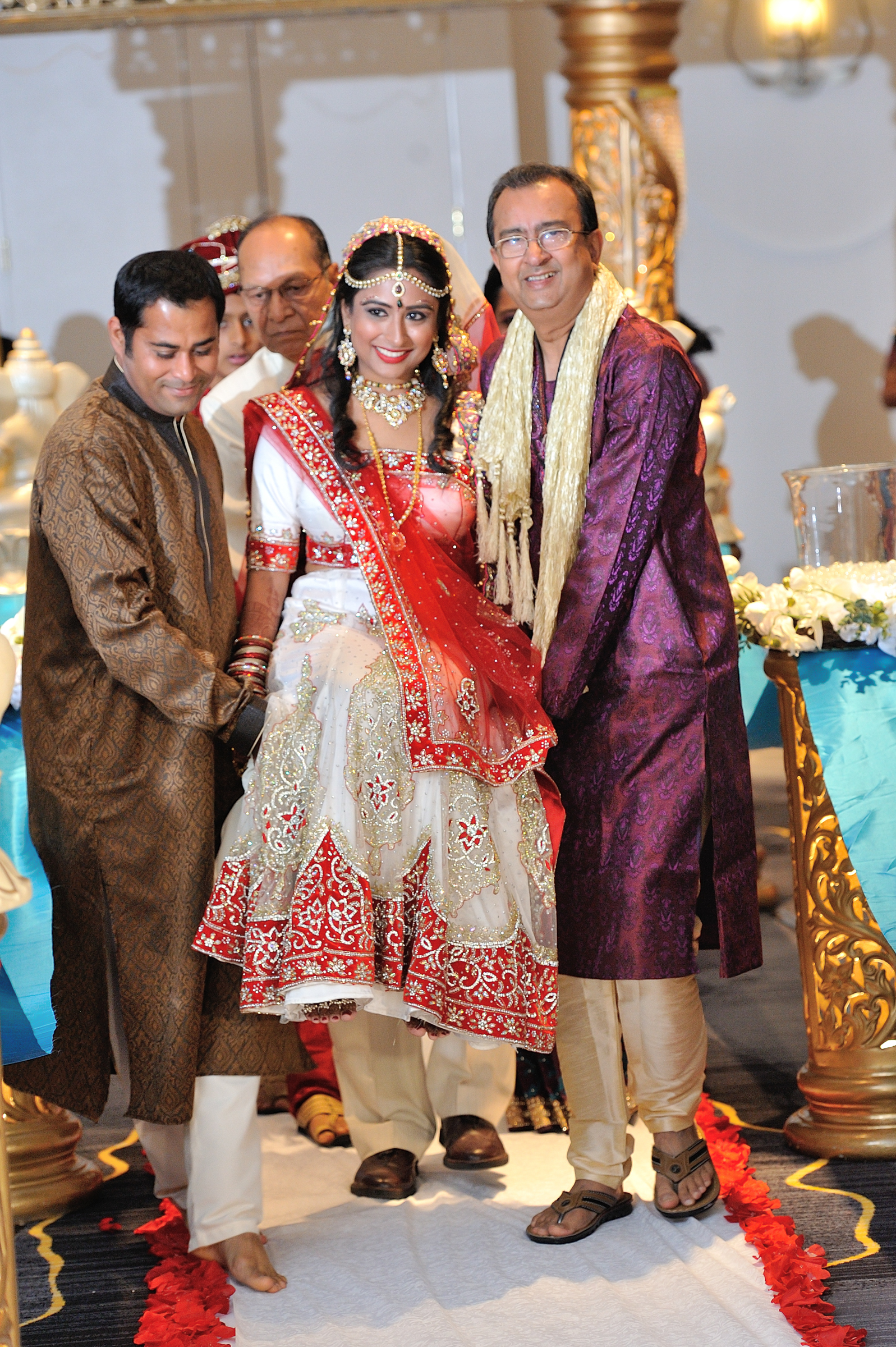 Blue Gold Indian Gujarati Wedding Georgia 04