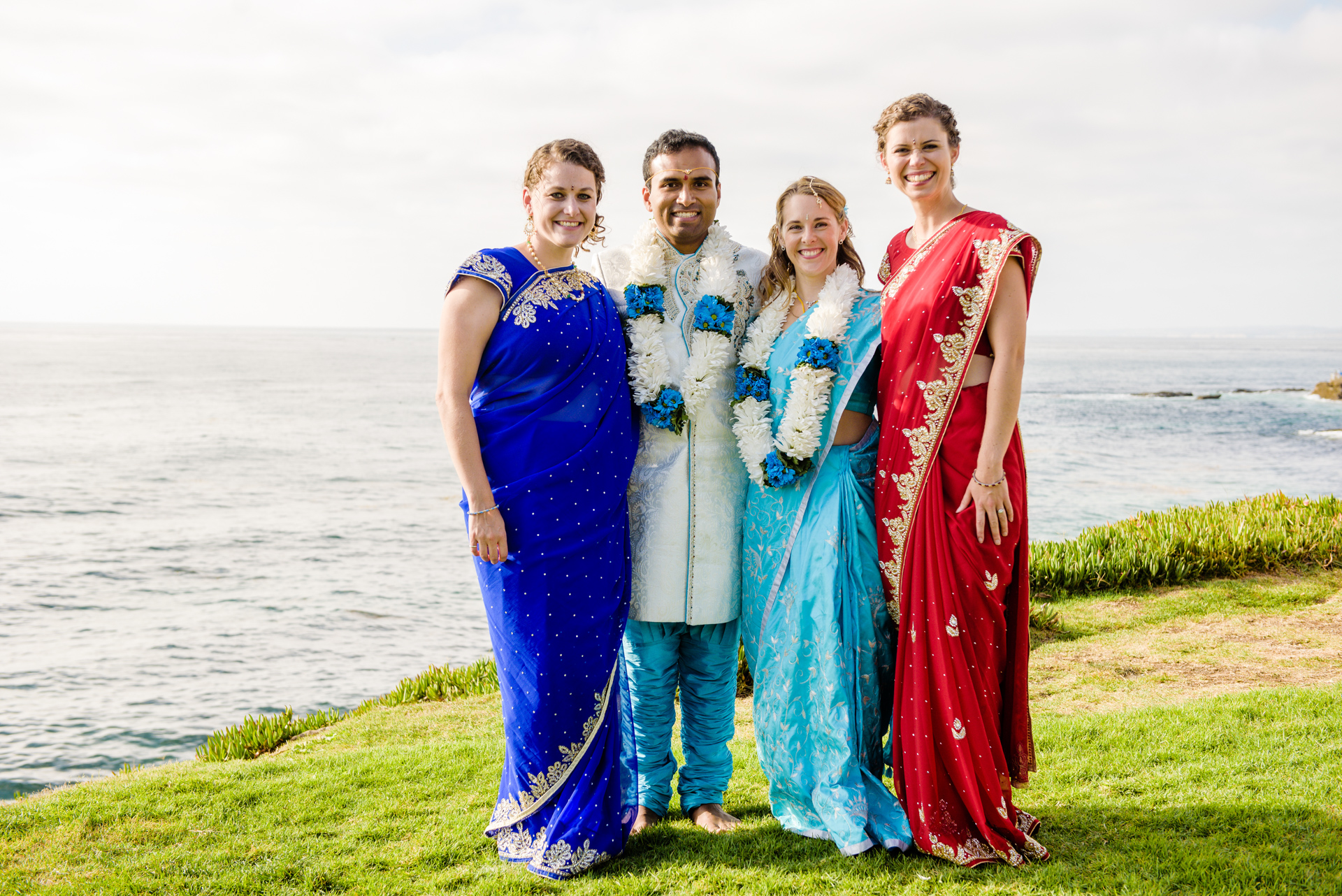 Blue and Peach Oceanview Hindu Fusion Wedding | Paul Douda Photos 43