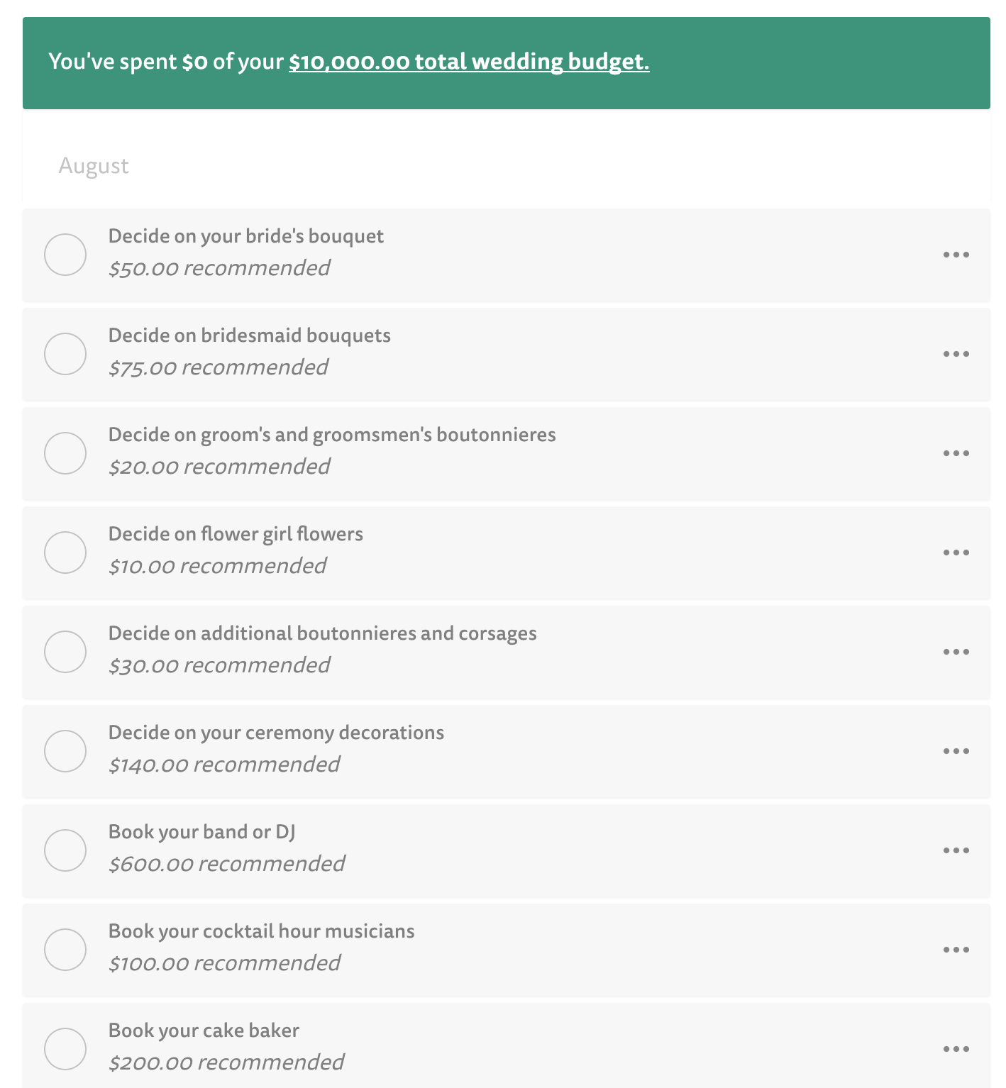 The Knot 10000 Wedding Budget 3