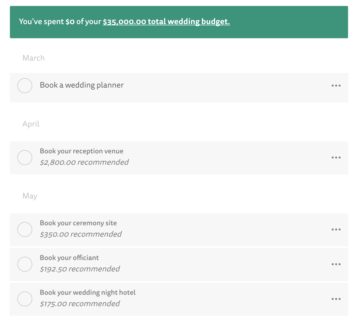 The Knot Wedding Budget 35000 Planner 1