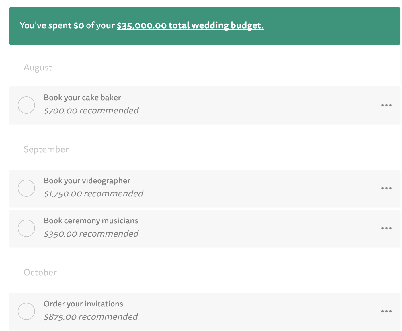 The Knot Wedding Budget 35000 Planner 5